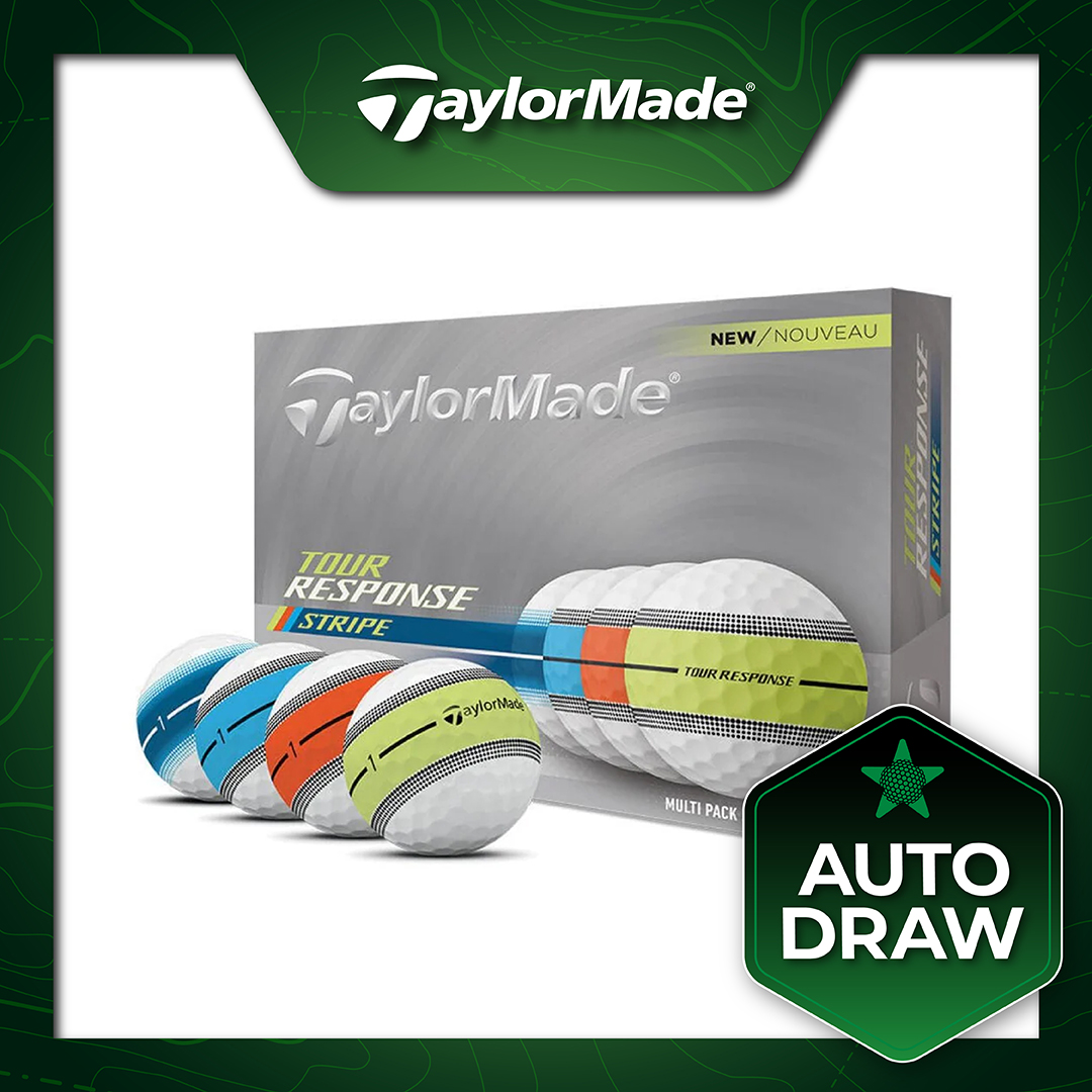 AUTO DRAW: WIN 12 DOZEN TAYLORMADE TOUR RESPONSE STRIPE GOLF BALLS #1