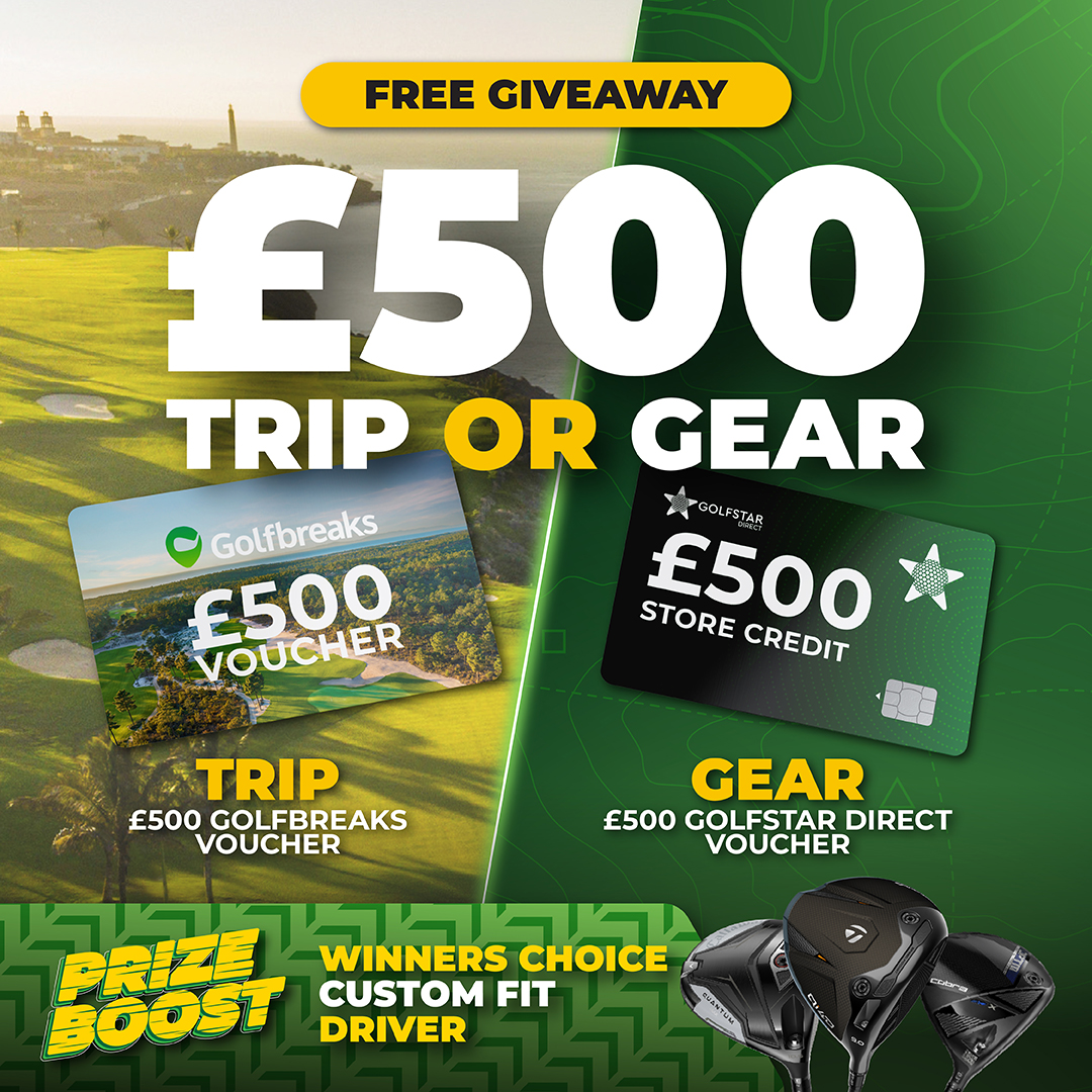 FREE ENTRY: WIN A £500 GOLFBREAKS VOUCHER OR A £500 GOLFSTAR DIRECT VOUCHER FOR FREE! PRIZE BOOST AVAILABLE (CHECK DESCRIPTION)