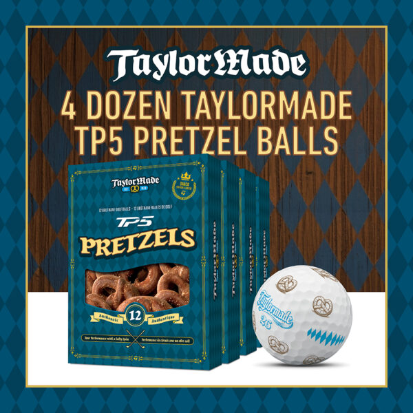 WIN 4 DOZEN LIMITED EDITION TAYLORMADE TP5 PRETZEL GOLF BALLS!